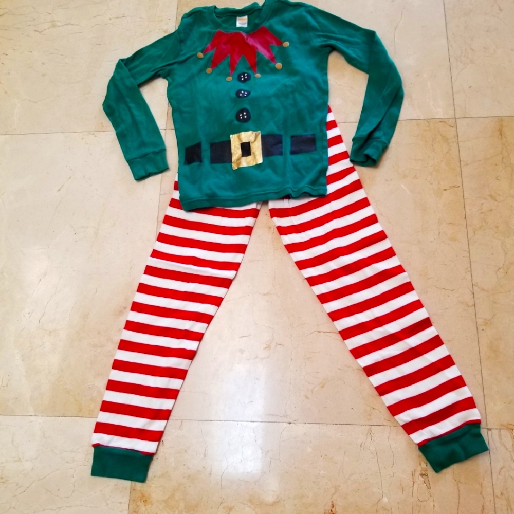 Gymboree Christmas Elf Pajamas Sz 12